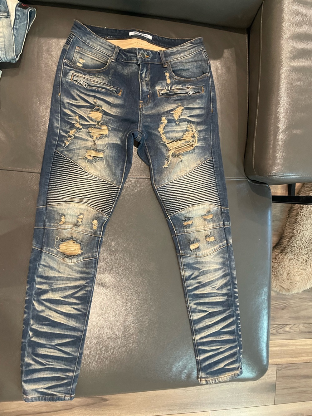 Embellish Slim Straight Distressed Blue Men’s Jeans size 32